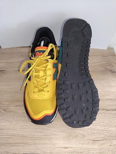 zuti zec: New Balance 574 patike – žuto/teal/crne sa narandžastim detaljima UG — 4