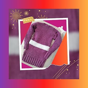 Blazers: Džemper vel L ručno pleteni. Obim grudi 64 cm, dužina 67 cm, od — 6