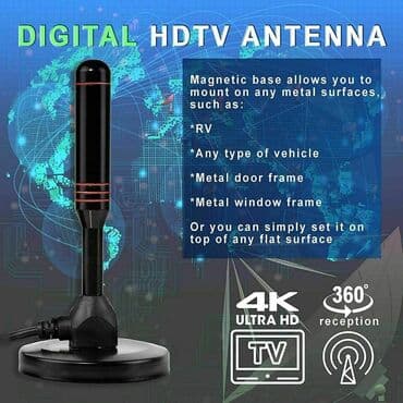 internet preko antene: Antena sobna na magnet Digitalna TV sobna Antena sa pojačivačem za — 8