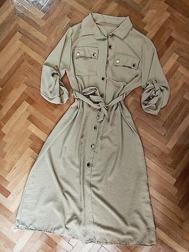 nike elemental ranac: Košulja-haljina u bež nijansi Uni veličina do Xl-a moze - Model — 4