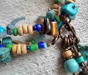 hermes narukvice: Prelepa narukvica od prirodnih materijala Tirkiz, drvo kokosa — 3