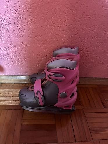 Dečije klizaljke na ledu – roza/sive 27/30 broj - Tvrda spoljašna