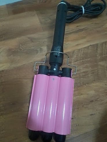 aparat za mini krofnice: Figaro-Trostruki uvijac za talasastu kosu je potpuno ispravan, u — 4