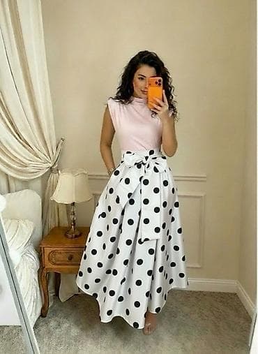 colmar beograd: 🔥Ženska midi suknja na tufne sa velikom mašnom u struku S m l Cena — 5