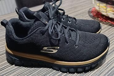 valentino womens sneakers: Skechers patike – model SN 12615, boja BKRQ (crna sa zlatno‑bronzanom — 2