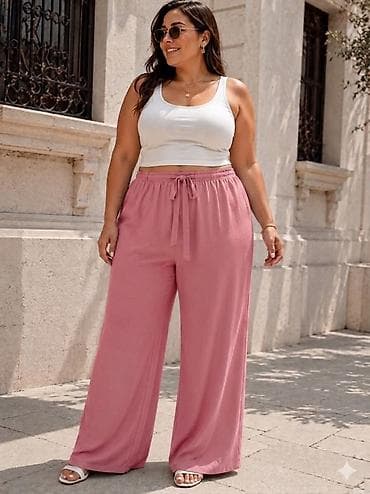 pantalone adidas: Pantalone siroke za punije dame,vidkoza sa elasticnim — 6