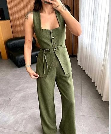 Kompleti: 🔥Dvodelni komplet bez rukava – prsluk i pantalone širokih nogavica — 2