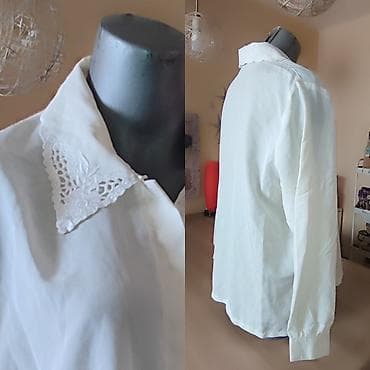 Ženska obuća: Elegantna ženska bluza u šampanj boji sa dugim rukavima i kragnom — 2