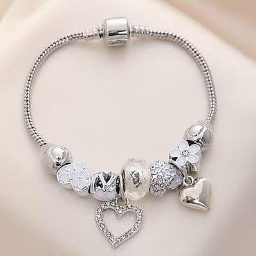 sterling silver 925 cena: Narukvica sa privescima – personalizovani “charm” dizajn - Tip — 1