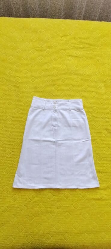 ps bele pantalone: M, Midi, bоја - Bela — 2