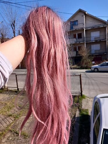 canda c: Duga perika – pastelno roze ombré - Boja: svetloružičasta sa tamnijim — 1