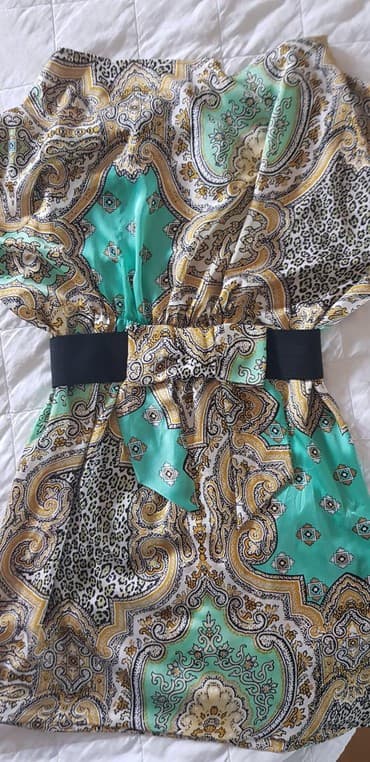 dugacke haljine: S (EU 36), color - Multicolored, Cocktail, Short sleeves — 3
