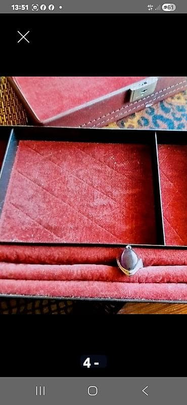 silikonski poklopac za serpe: Kutija za nakit sa ogledalom - Materijal: spolja presvučena kožnom — 3