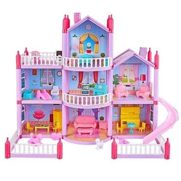 velike lutke: 2700 Trospratna Vila za lutke Potpuno opremljena kuća snova — 2