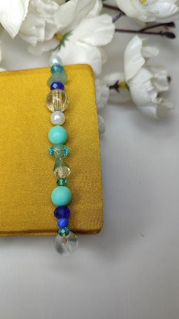 satovi kraljevo: Narukvica od raznobojnih perli – ručni rad - Dizajn: asimetričan niz — 4