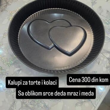4 činije novi sad: Kalupi za torte i kolače – okrugli plehovi sa reljefnim motivima: - — 1