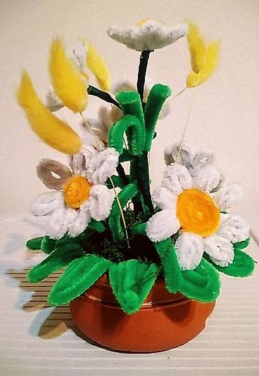 viskoza sa elastinom: Ručne dekorativne aranžmane od plišanih žičica (pipe cleaners) u — 8