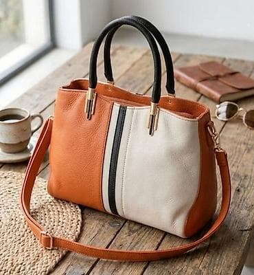 jumbo torba za plazu: Ženska torba – dvojezični dizajn - Materijal: meka eko-koža sa — 1