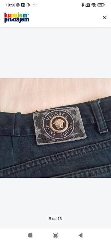 odeća za punije muškarce: Farmerke, Versace, bоја - Tamnoplava — 7