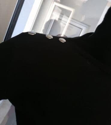 pončo za zimu: S (EU 36), Cotton, color - Black — 2