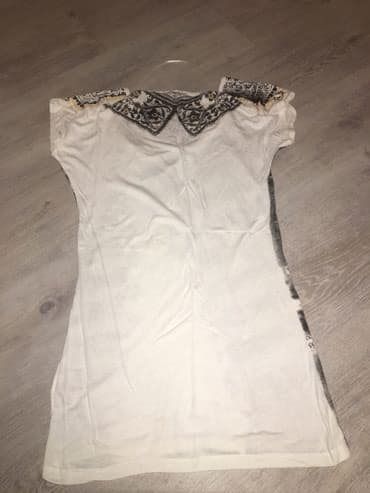 crop top c a: S (EU 36), M (EU 38), L (EU 40), Sa ilustracijom, bоја - Bela — 3
