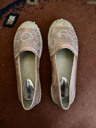 srebrne cipele: Espadrilles, 39 — 1