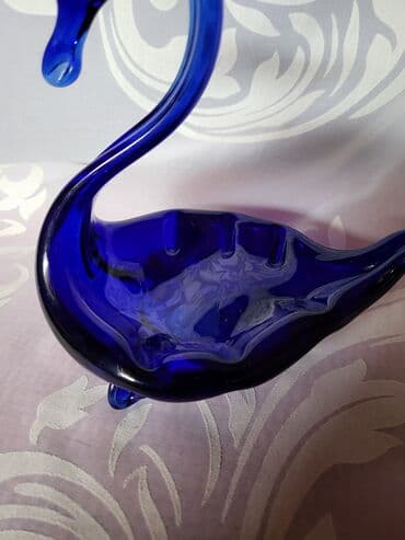murano lusteri: Murano figura,pepeljara labud duvano staklo 70te. Figura,pepeljara — 7