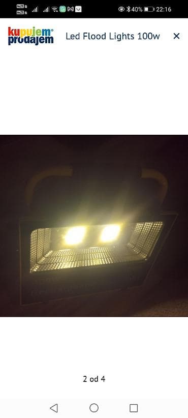 pec na pelet polovna: LED reflektor 100W – punjivi, IP65 - Snaga: 100 W - Izvor svetla: LED — 2