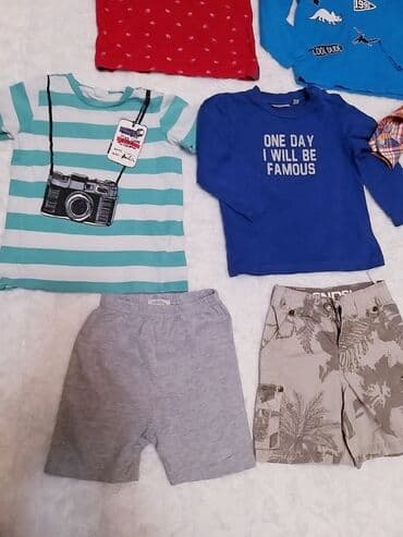 jednodelni skafanderi za decu: 92(24-30m)Paket za decaka prolece/leto Pet gornjih delova,tri donja — 3