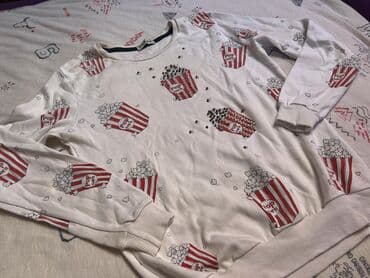 crop top h m: Dukserica, pamučna, udobna za nošenje, topla, prijatna, slika 3D, ima — 2