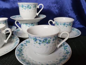 solje za caj: Solje nove za kafu,caj fena porcelan Nemacka 70te. Solje vece — 4
