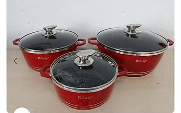 Alati i mašine: Cena 6500 din Kvalitetan i moderan set granitnog posuđa brenda König — 2