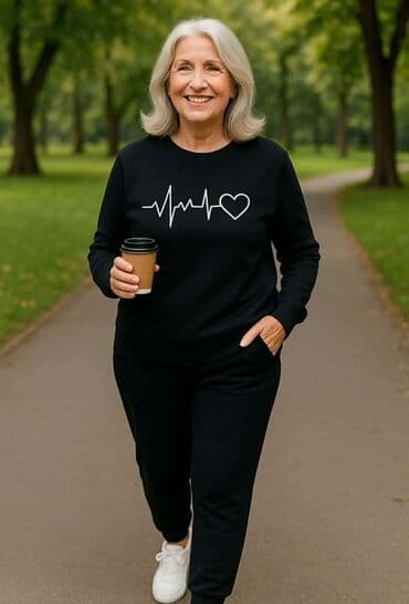 Gornji deo: 💥Ženski komplet trenerke – crna dukserica i donji deo ✅Pamuk xs s m l — 5