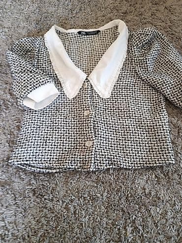 komplet pantalone i kosulja: ZARA ženska bluza, blejzer, veličina M (EUR/USA M, MEX 28) — 2