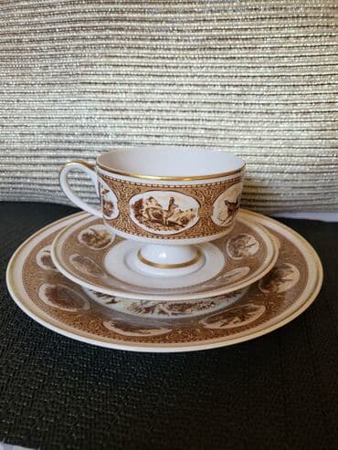 porcelanske solje za caj: Set Waendorf 1964-1990g.Istocna Nemacka. Trodelni porcelanski — 5