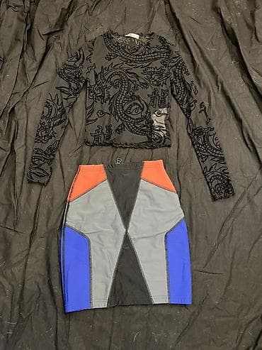 setovi: Komplet odeće – top dugih rukava i suknja visokog struka - Gornji — 1