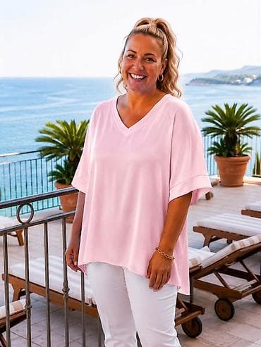 svecane bluze za punije dame: 07. 🌸 Za punije dame 🌸 💙 Lagana, udobna i lepršava bluza za svaki — 4