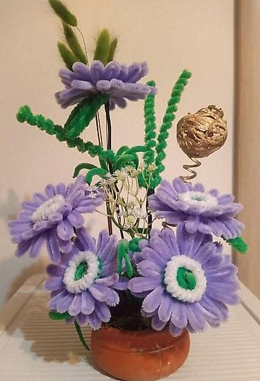 viskoza sa elastinom: Ručne dekorativne aranžmane od plišanih žičica (pipe cleaners) u — 7