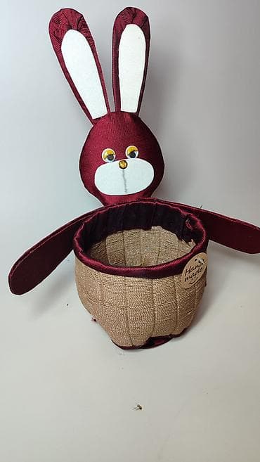 Slike i ramovi: Ručna izrada – dekorativna korpica u obliku zeke - Unikatna korpica — 3