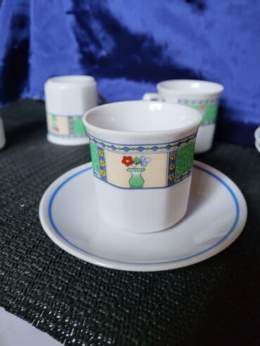 solje za caj: Soljice nove za kafu Zajecar porcelan iz 70ih. Soljice perfektne,na — 7