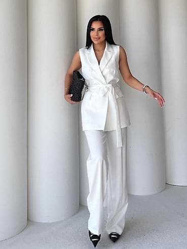 baletanke beograd: 🔥Ženski elegantni komplet – bez rukava, sako prsluk + pantalone ✅3400 — 4