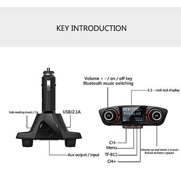 pingvin klima cena: Auto bežični Bluetooth FM predajnik MP3 plejer USB SD LCD Daljinski — 4