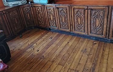 komode forma ideale: - Trpezarijski set od punog drveta: masivan sto sa preklopnim krilima — 3