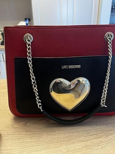 torba iv sen loran: Love Moschino ženska torba – model sa lancem i metalnim srcem - — 4