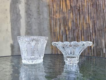 Vintage kristalni duo: Vaza i svećnik u jednom ✨ ​Prelep, masivan