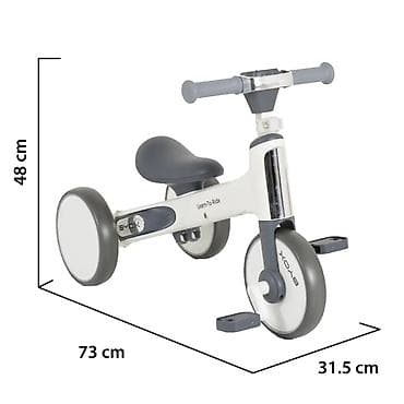 tricikl sa ruckom: BYOX Balance Bike Learn to Ride 2in1 – White (šifra: CANB9214-70) — 2