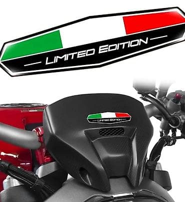 kompresor sa dve glave: Ukrasni set nalepnica – Italijanska zastava (trikolore) za moto/auto — 3