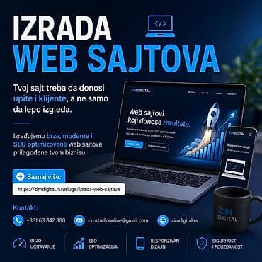 IZRADA WEB SAJTOVA 💻 Izrada web sajtova Tvoj sajt treba da donosi