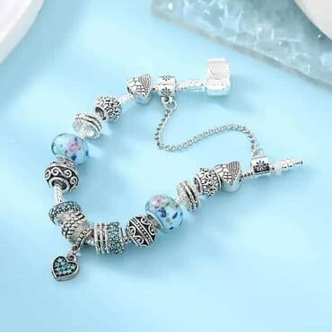srebrne mindjuse sa swarovski kristalima: Charm bracelet — 1