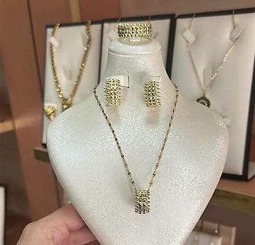 zara haljina s: Zlatni setovi nakita – elegantne kolekcije - Set 1: Ogrlica sa — 3